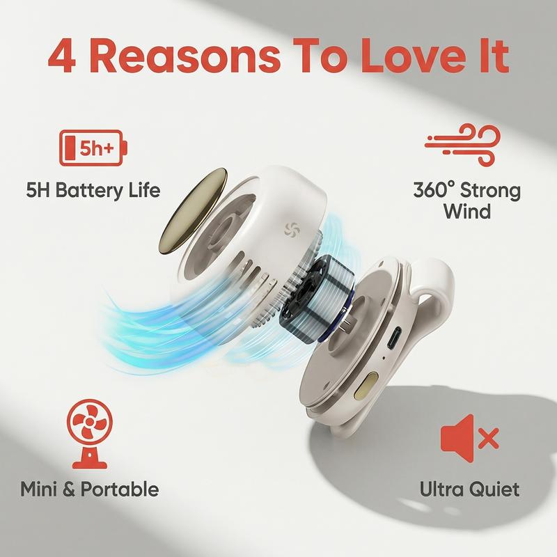 💐50% OFF ! Bladeless Fan – Ultra-Light &amp; 1.5h Fast Charge ⚡🌀【Limited Offer】